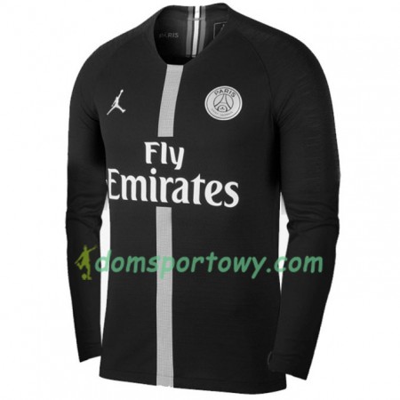 Koszulka Paris Saint-Germain Jodan Czarny Trzeci Koszulki Piłkarskie 2018-2019 Długi Rękaw
